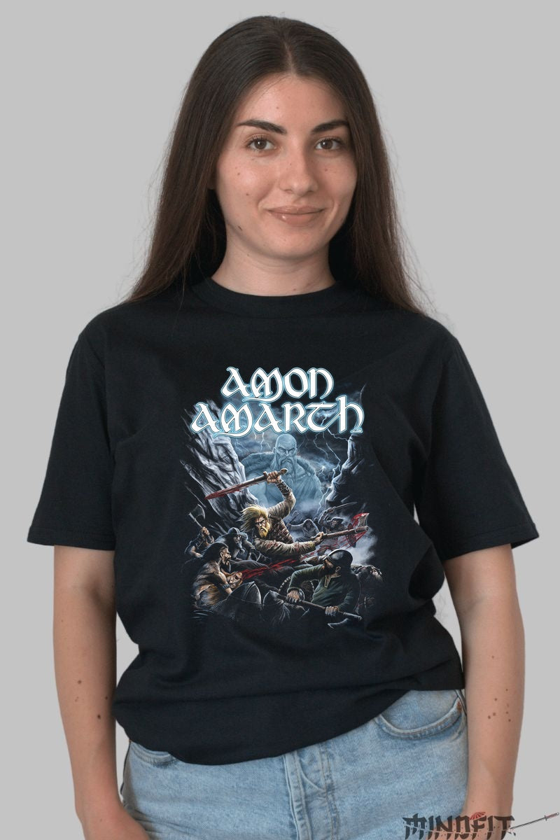 Tricou Amon Amarth - Viking Battle Scene dama negru