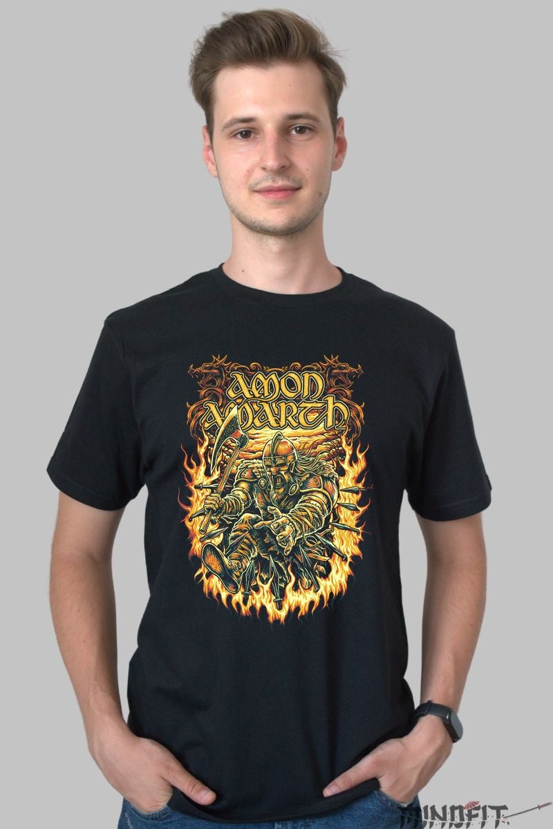 Tricou Amon Amarth - Viking Firestorm barbat negru