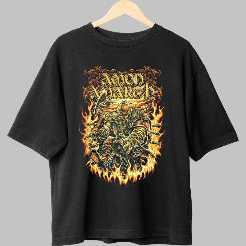 Tricou Amon Amarth - Viking Firestorm fata negru
