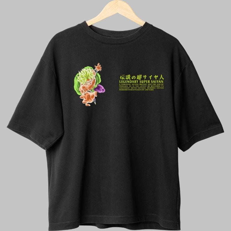 Tricou Anime Dragon Ball – Broly Like a Beast negru spate