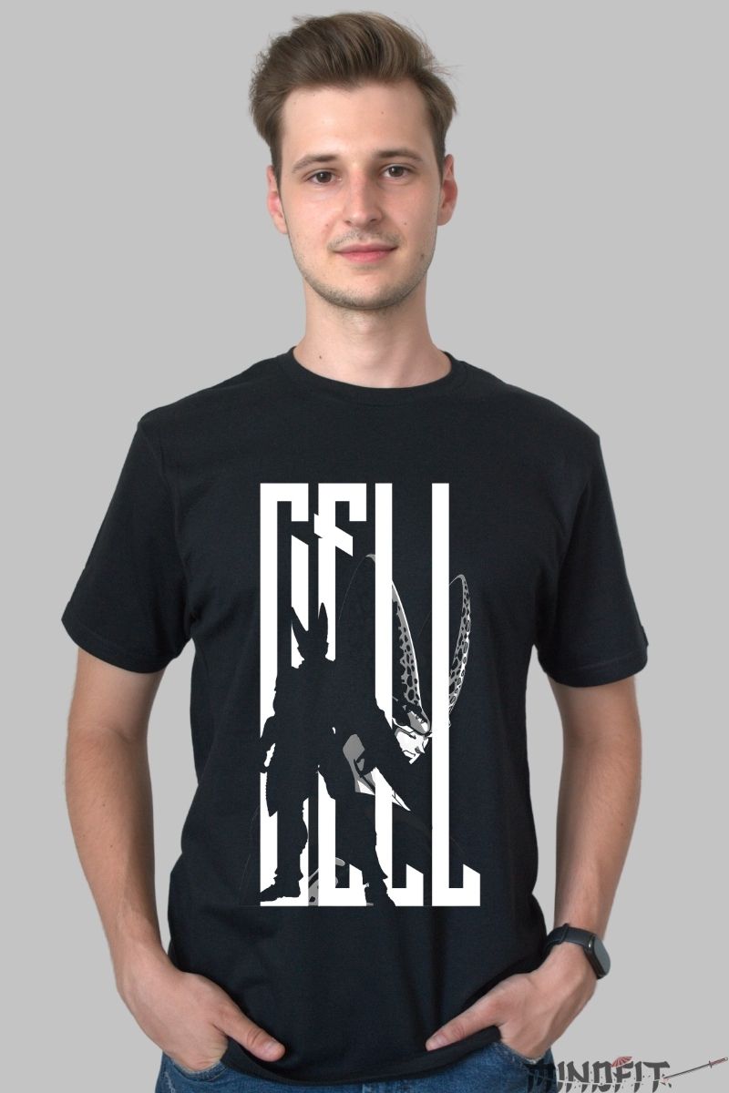 Tricou Anime Dragon Ball – Cell Minimal Shadow barbat negru