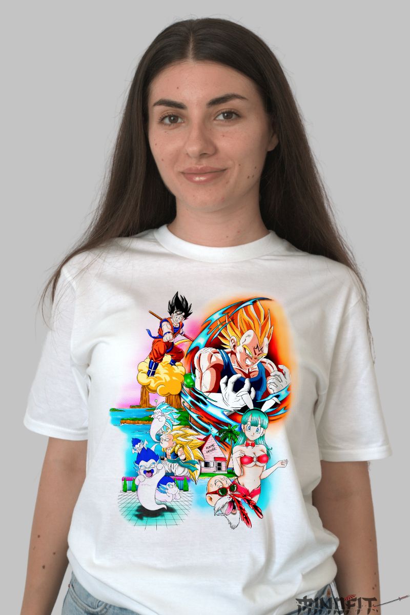 Tricou Anime Dragon Ball – Colaj Legendar dama alb