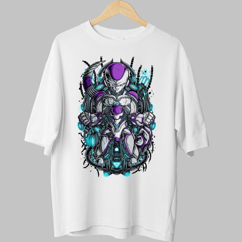 Tricou Anime Dragon Ball – Frieza Cyborg Intense Mode alb