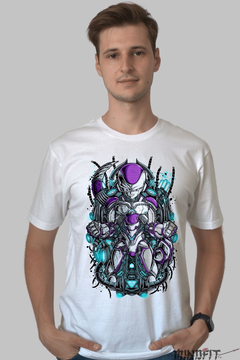Tricou Anime Dragon Ball – Frieza Cyborg Intense Mode barbat alb