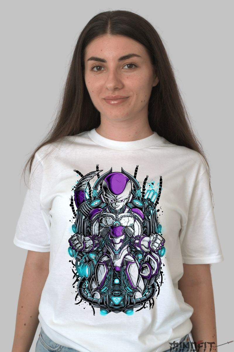 Tricou Anime Dragon Ball – Frieza Cyborg Intense Mode dama alb