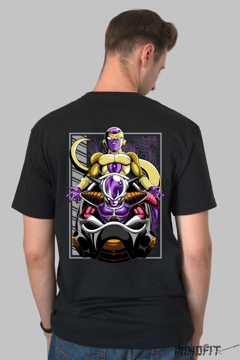 Tricou Anime Dragon Ball – Frieza Evolution barbat negru spate