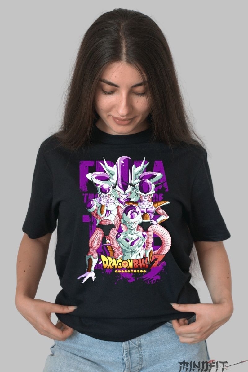Tricou Anime Dragon Ball – Frieza Evolutions dama negru