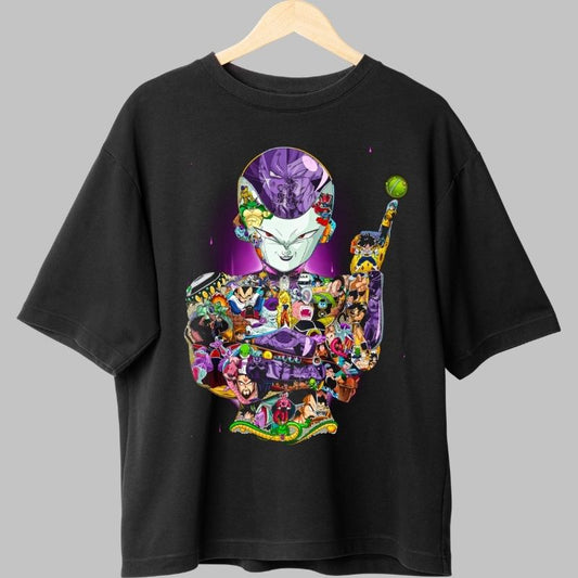 Tricou Anime Dragon Ball – Frieza Villains Collage negru
