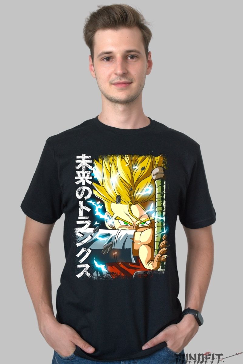 Tricou Anime Dragon Ball – Future Trunks Super Saiyan Blade barbat negru