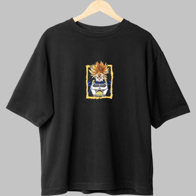 Tricou Anime Dragon Ball – Future Trunks Super Saiyan negru fata