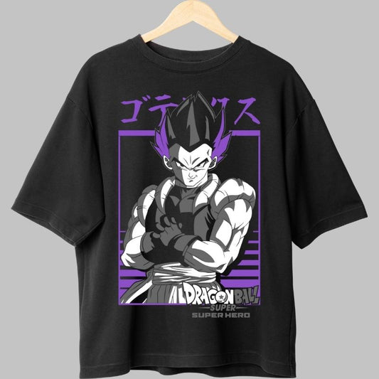 Tricou Anime Dragon Ball – Gogeta Purple Hero Mode negru