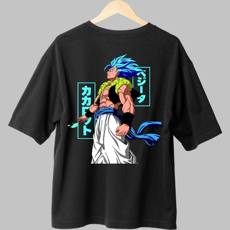 Tricou Anime Dragon Ball – Gogeta Super Saiyan Blue negru fata