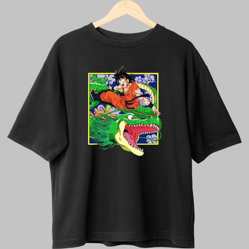 Tricou Anime Dragon Ball – Goku & Shenron Classic negru
