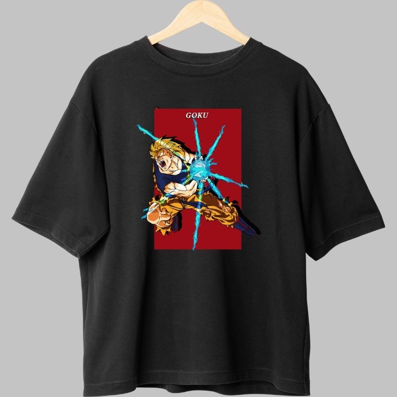 Tricou Anime Dragon Ball Goku si Gohan Super Saiyan fata