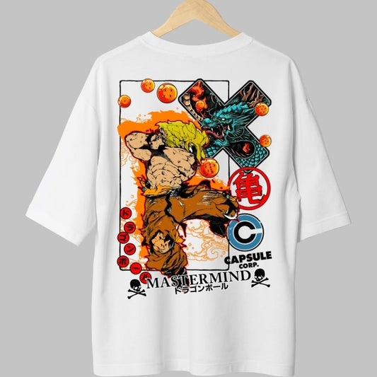 Tricou Anime Dragon Ball – Goku Street Power alb fata