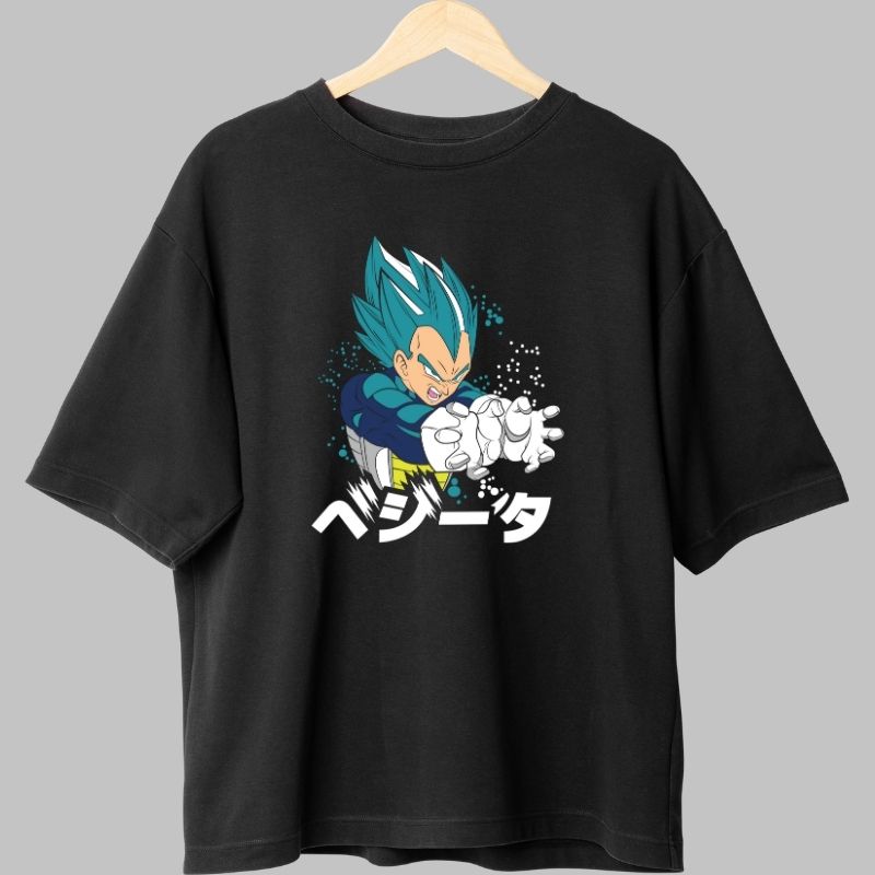 Tricou Anime Dragon Ball – Goku Super Saiyan God Kamehameha negru spate