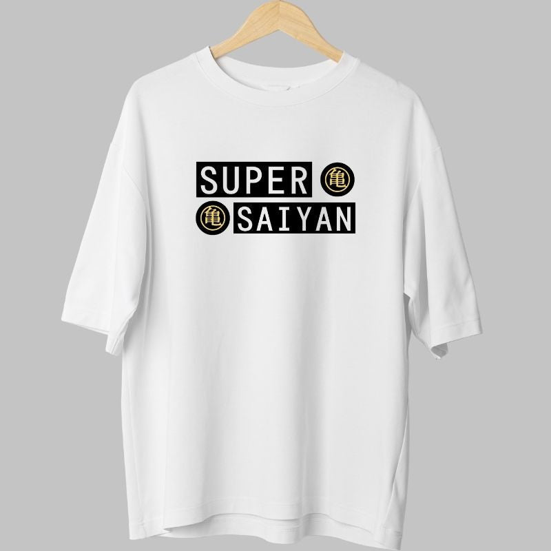 Tricou Anime Dragon Ball – Goku Super Saiyan Poster alb spate