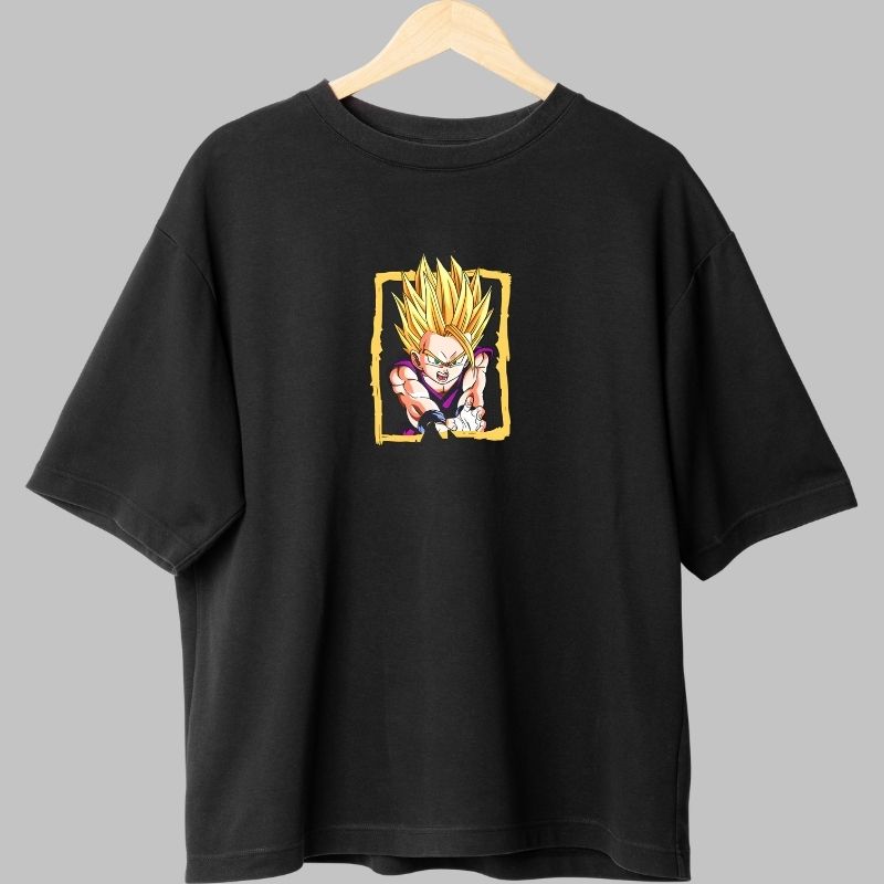 Tricou Anime Dragon Ball – Goten New Adventure negru spate