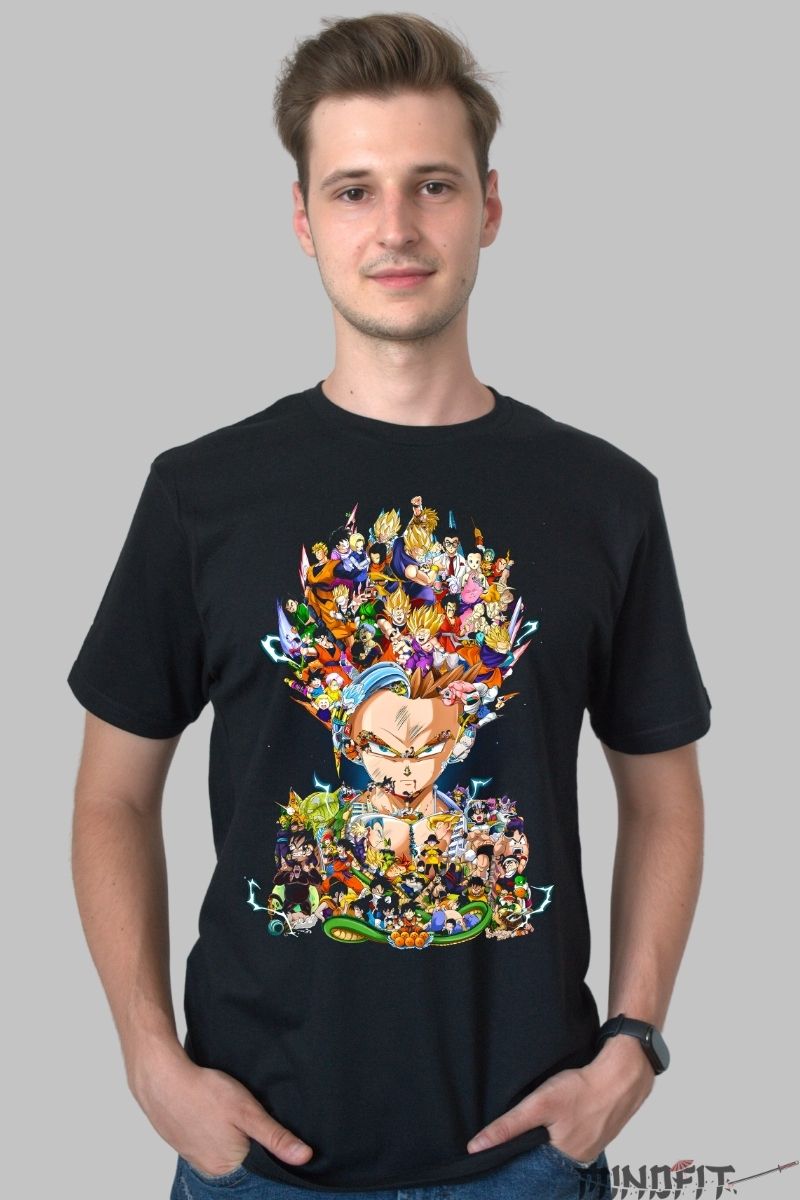 Tricou Anime Dragon Ball – Heroes United Edition barbat negru
