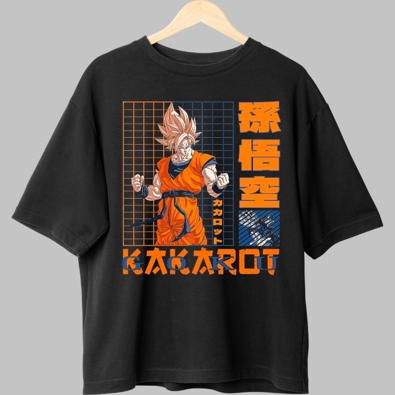 Tricou Anime Dragon Ball – Kakarot Grid Style negru