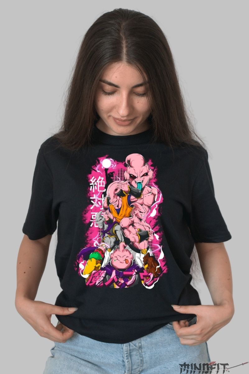 Tricou Anime Dragon Ball – Majin Buu Forms dama negru