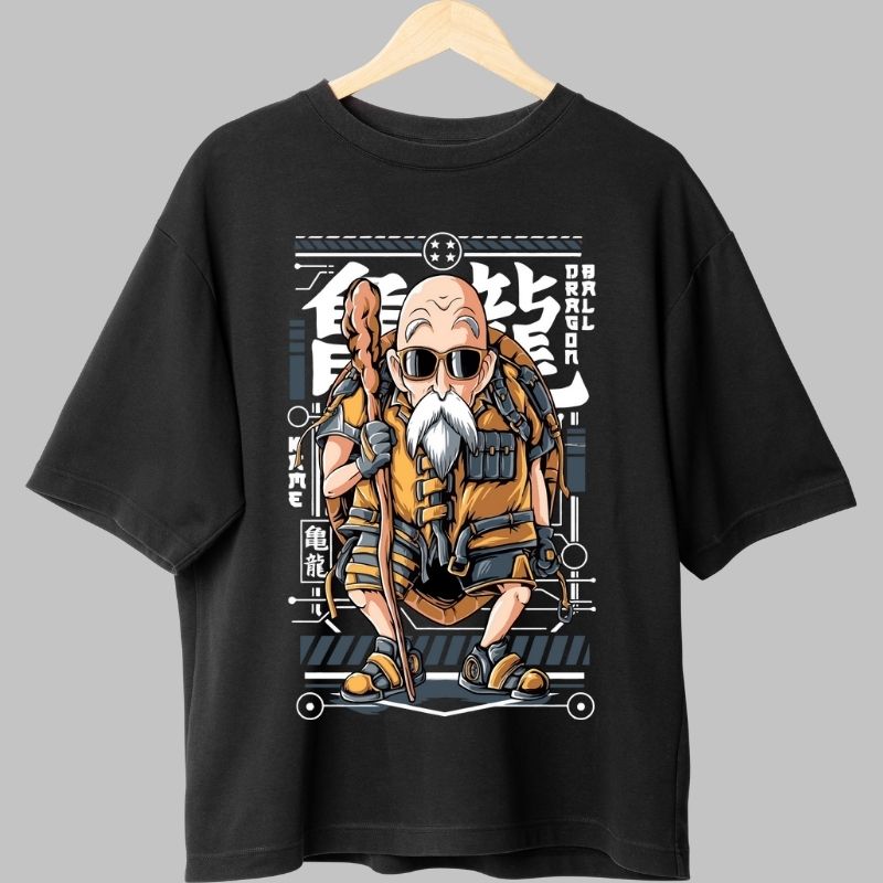 Tricou Anime Dragon Ball – Master Roshi Tactical Mode negru