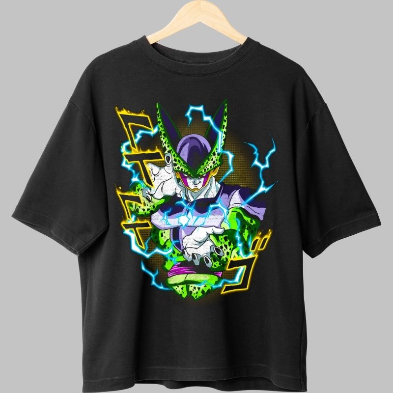 Tricou Anime Dragon Ball – Perfect Cell Thunder Charge negru