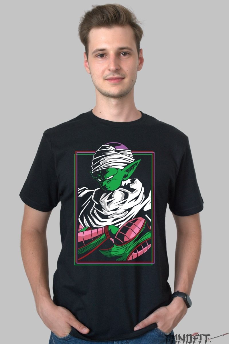 Tricou Anime Dragon Ball – Piccolo Warrior Mode barbat negru