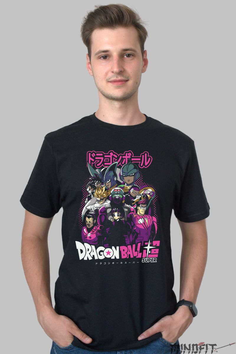 Tricou Anime Dragon Ball Super Characters Collage barbat negru