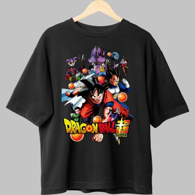 Tricou Anime Dragon Ball Super – Eroii și Răufăcătorii negru spate