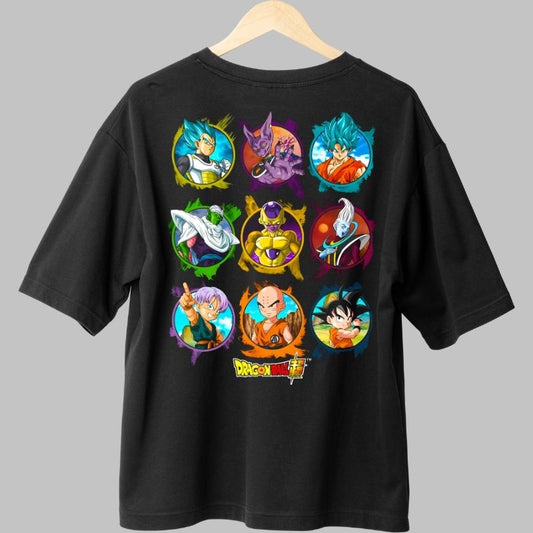 Tricou Anime Dragon Ball Super – Eroii și Răufăcătorii negru fata