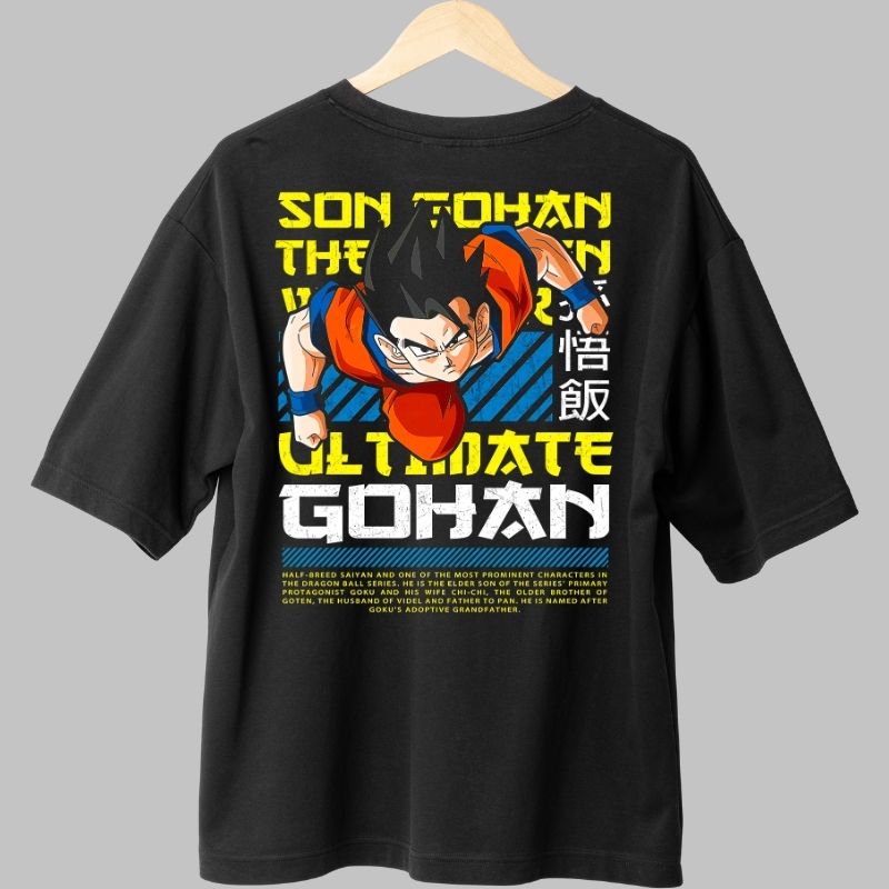 Tricou Anime Dragon Ball – Ultimate Gohan negru fata