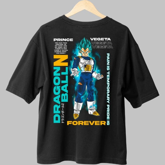 Tricou Anime Dragon Ball – Vegeta Blue Pride negru fata