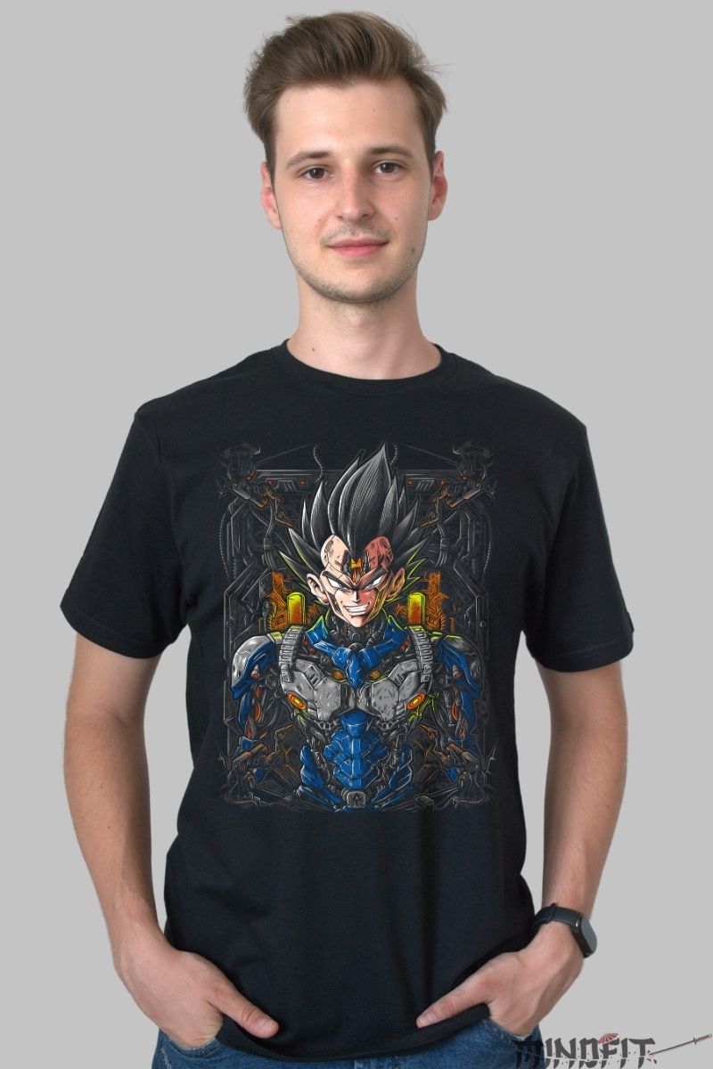 Tricou Anime Dragon Ball – Vegeta Cyborg Reborn barbat negru