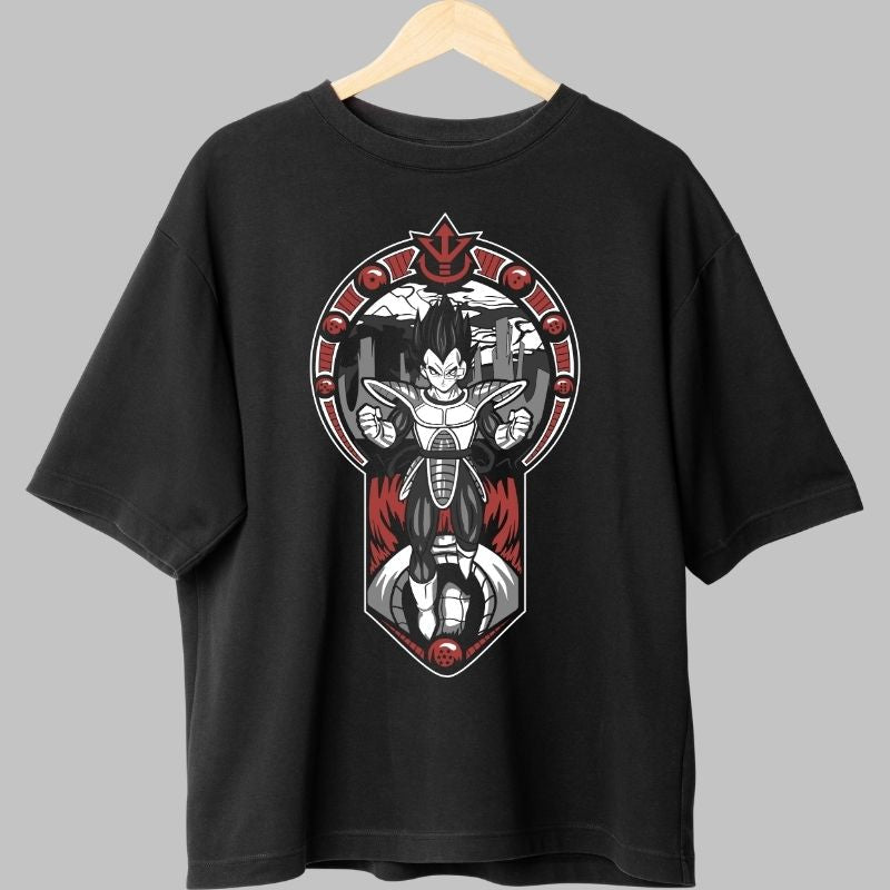 Tricou Anime Dragon Ball – Vegeta Saiyan Royal Legacy negru