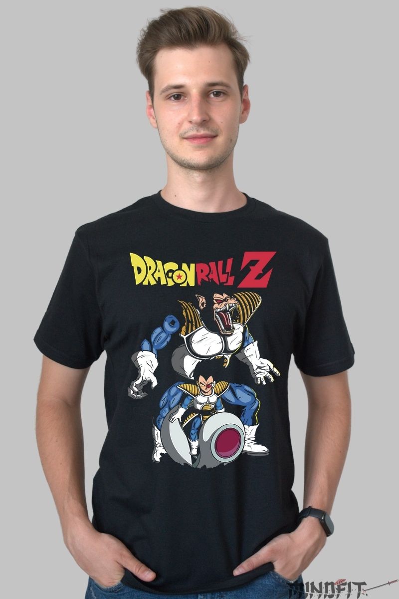 Tricou Anime Dragon Ball – Vegeta si Marele Maimutar barbat negru