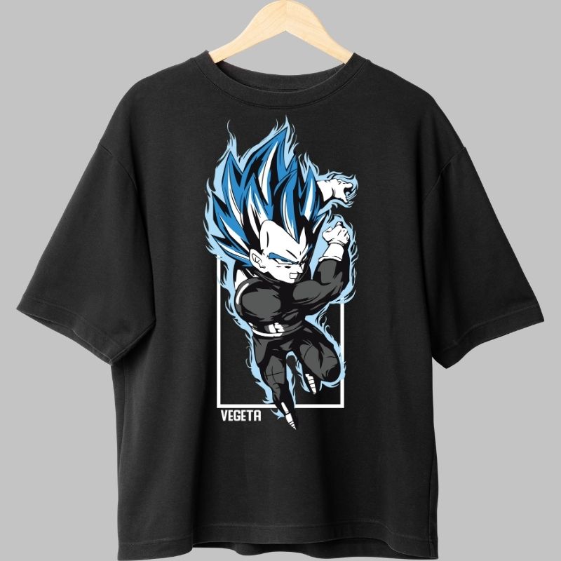 Tricou Anime Dragon Ball – Vegeta Super Saiyan Blue Chibi negru