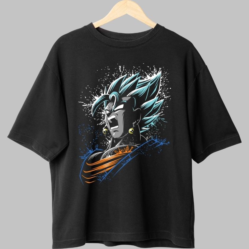 Tricou Anime Dragon Ball – Vegito Super Saiyan Blue Rage negru