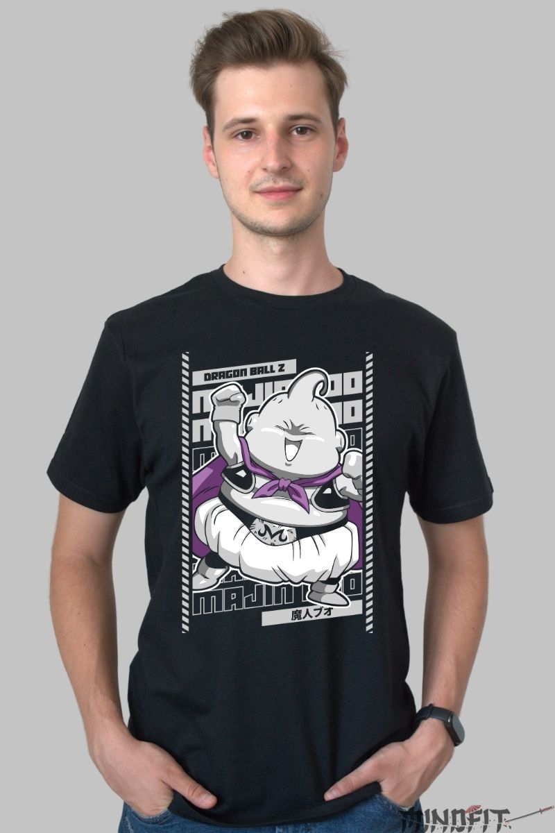 Tricou Anime Dragon Ball Z – Majin Buu Funny Power barbat negru