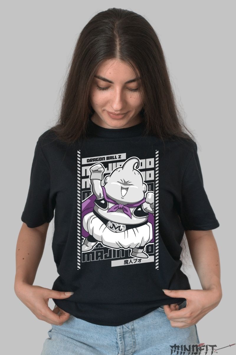 Tricou Anime Dragon Ball Z – Majin Buu Funny Power dama negru