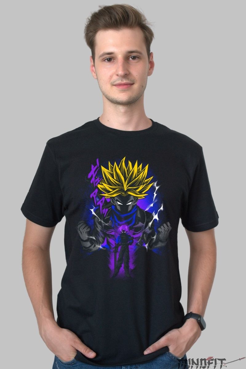 Tricou Anime Dragon Ball Z – Trunks Shadow Rage barbat negru