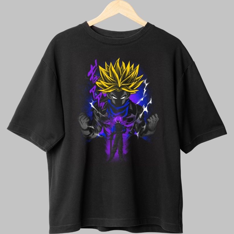 Tricou Anime Dragon Ball Z – Trunks Shadow Rage negru