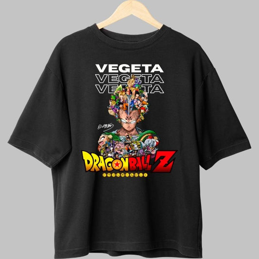 Tricou Anime Dragon Ball Z – Vegeta Majin Colaj DBZ negru