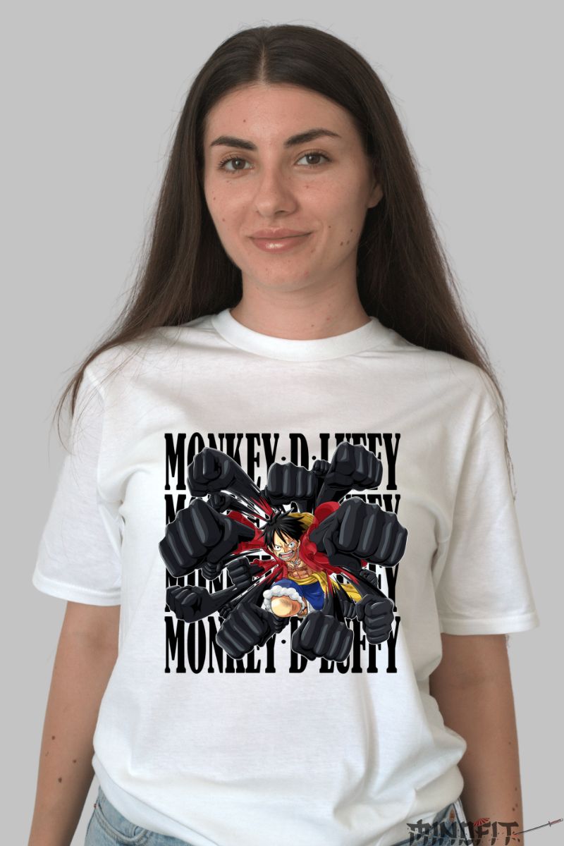 Tricou Anime Ninja Samurai – Razbunare in Umbra dama alb