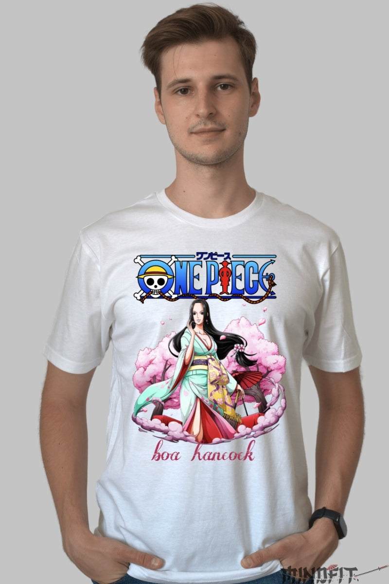 Tricou Anime One Piece - Boa Hancock Eleganta Regala barbat alb