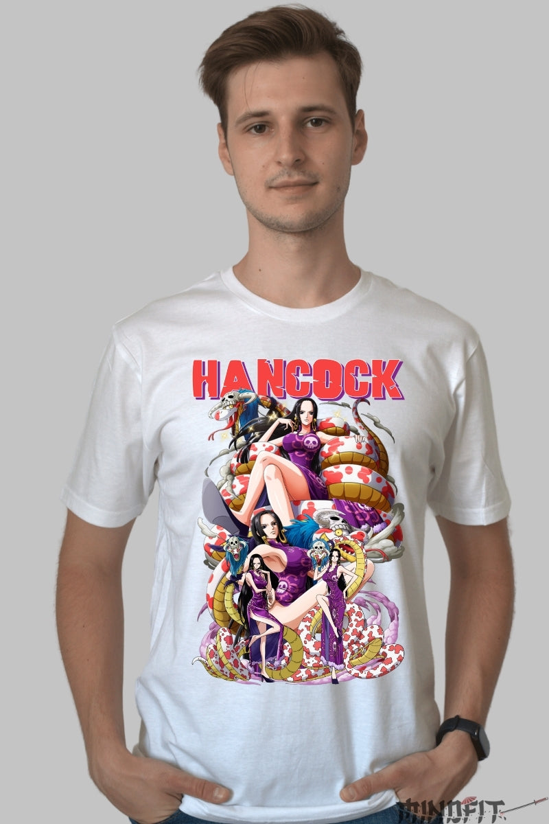Tricou Anime One Piece - Boa Hancock Empress Power barbat alb