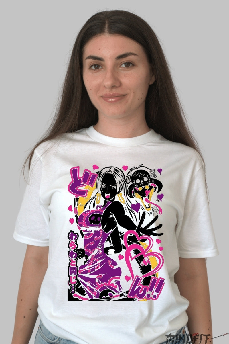 Tricou Anime One Piece - Boa Hancock Love Shock dama alb