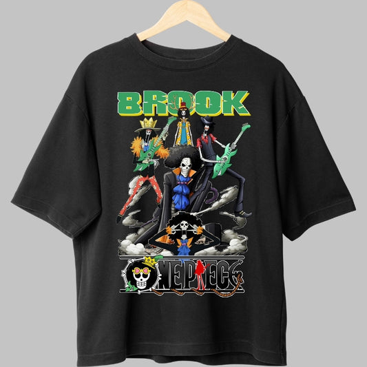 Tricou Anime One Piece - Brook Soul Rocker Crew fata