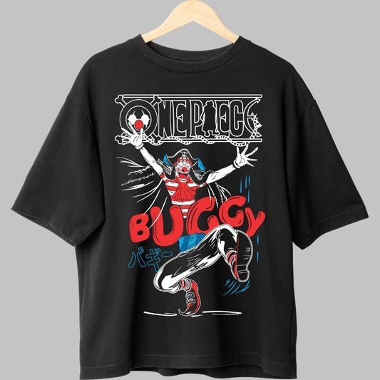 Tricou Anime One Piece - Buggy the Clown in Actiune fata