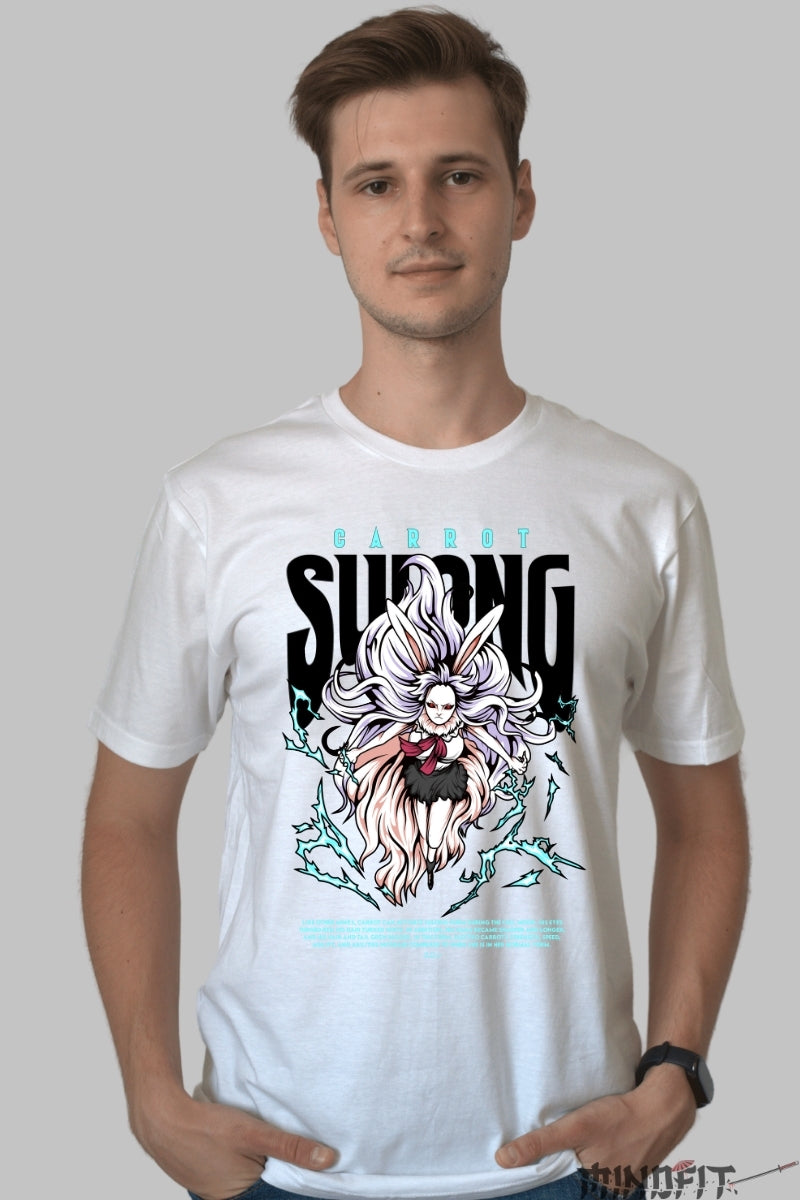 Tricou Anime One Piece - Carrot Su Long Lightning Form barbat alb